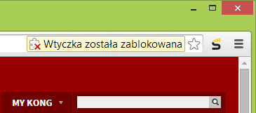 Wtyczka zablokowana w Chrome