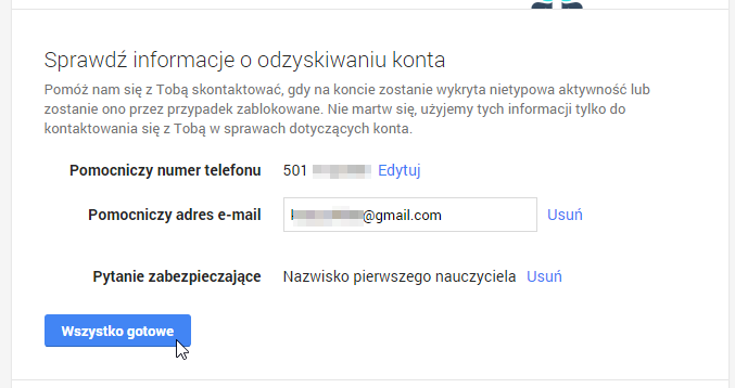 Sprawdzanie swoich danych bezpieczeństwa w Google