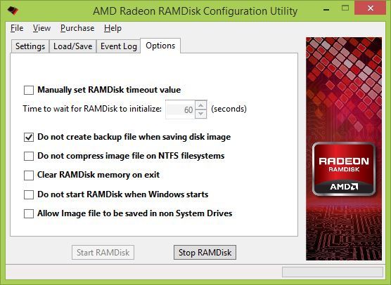 Wyłączenie funkcji tworzenia backupu RAMDisk