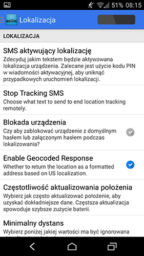 Lokalizowanie telefonu przez SMS