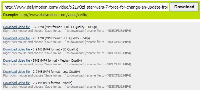 DailyMotion - zapisywanie filmu na dysk