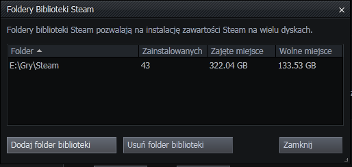 Foldery Biblioteki Steam