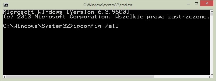 IpConfig /All wyświetla szczegółowe informacje o kartach sieciowych