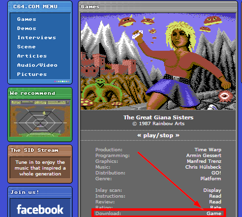 C64.com - pobieranie gry