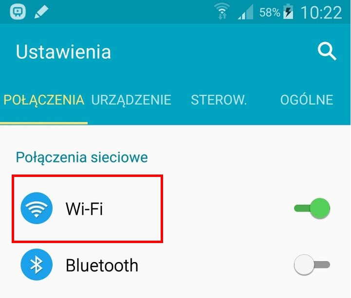 Ustawienia sieci Wi-Fi