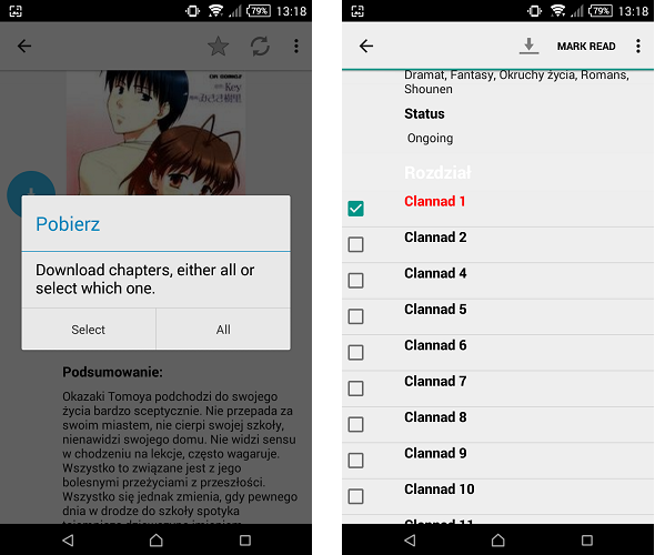 My Manga Reader - pobieranie mangi do pamięci Androida