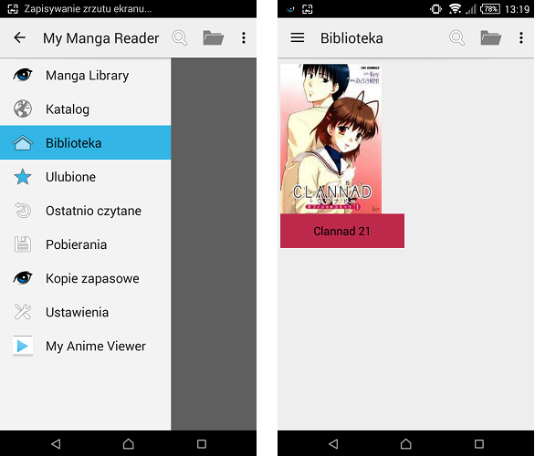 My Manga Reader - biblioteka pobranych mang