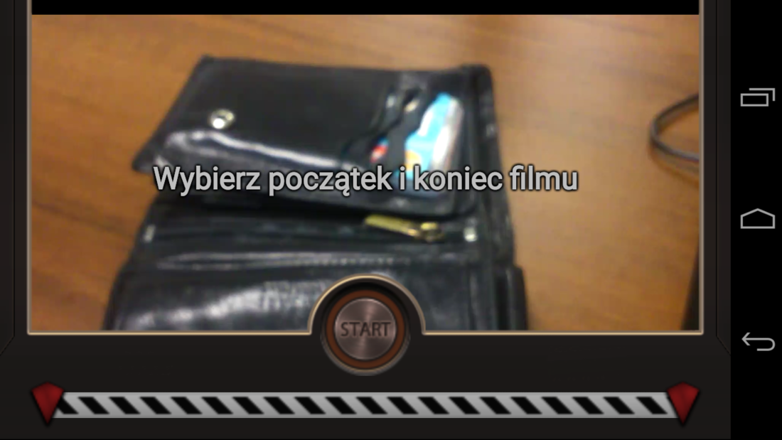 Ustawienie początku i końca filmu w Reverse Movie FX