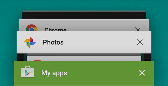 Lollipop - przełączanie aplikacji
