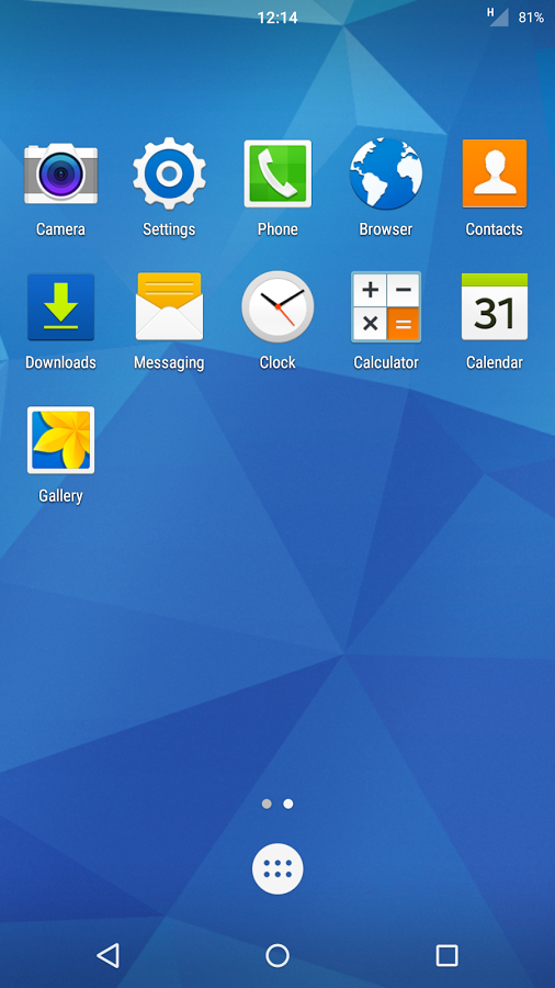 Motyw TouchWiz w CM12 - ekran aplikacji