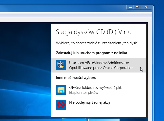 Instalacja VBox Additions