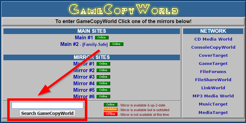 GameCopyWorld - jeden ze serwisów z patchami No-CD