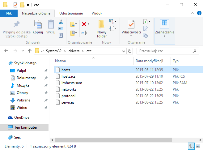 Katalog ETC w systemie Windows 10