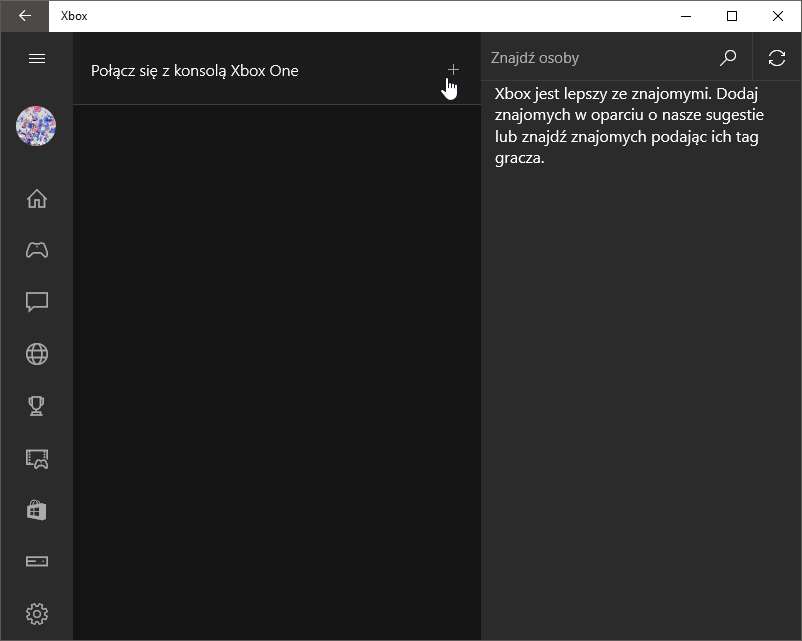 Aplikacja Xbox - łączenie