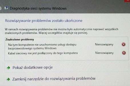 Problem z usługą Wi-Fi w Windowsie