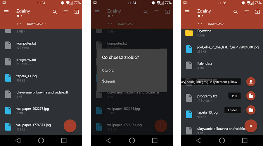 Operacje na plikach w Turbo FTP Client