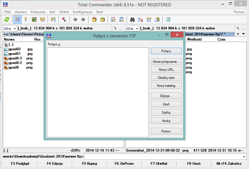 Total Commander - nowe połączenie