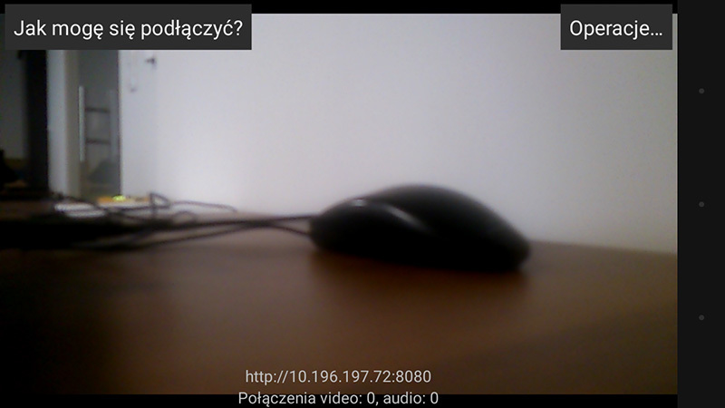 Obraz z kamery IP Webcam
