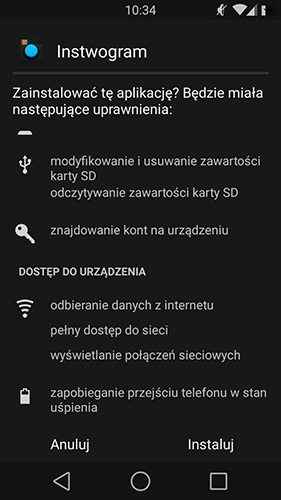 Instalacja programu Instwogram