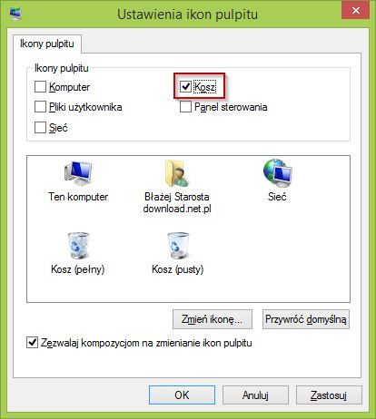 Ustawienia ikon pulpitu
