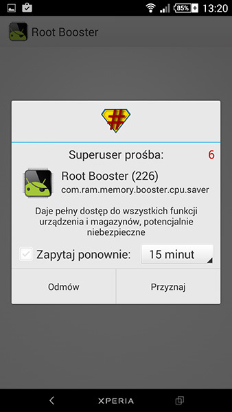 Root Booster - nadawanie uprawnień roota