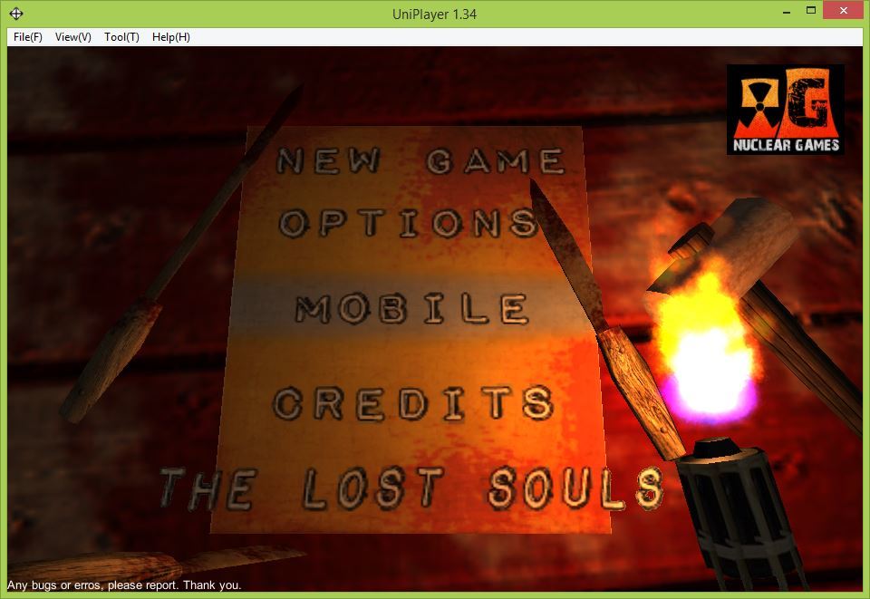Gra Unity z przeglądarki otwarta w programie UniPlayer