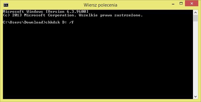 Komenda chkdsk