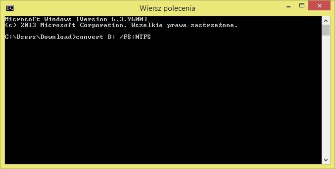 Konwertowanie dysku z FAT32 na NTFS