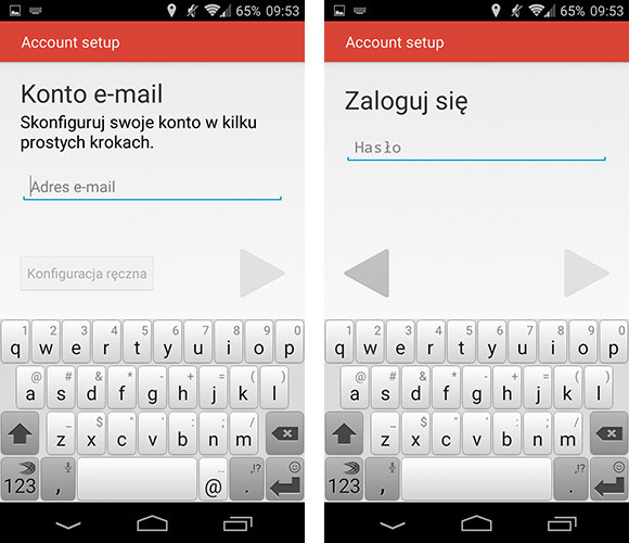 Konfiguracja nowego konta w Gmail 5.0