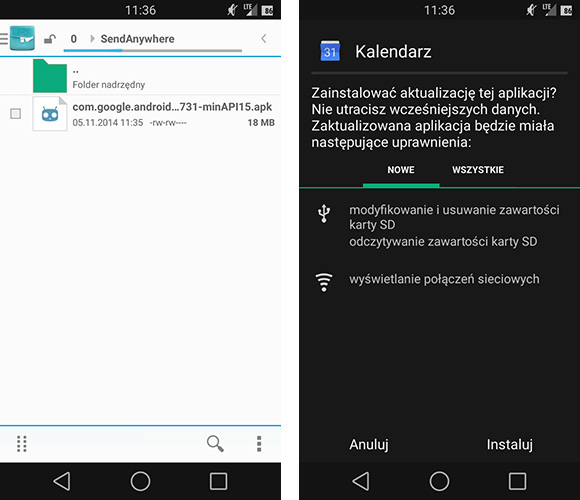 Instalacja Kalendarza Google 5.0