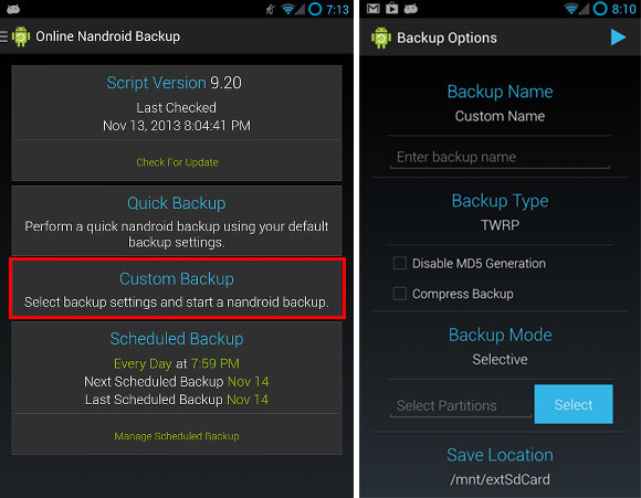 Online Nandroid Backup 