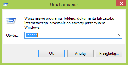 Uruchamianie edytora rejestru