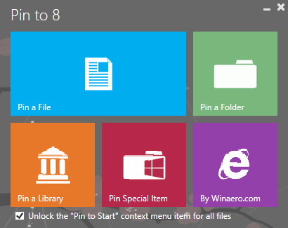 Pin to 8 - przypinanie skrótów do paska zadań w Windows 8