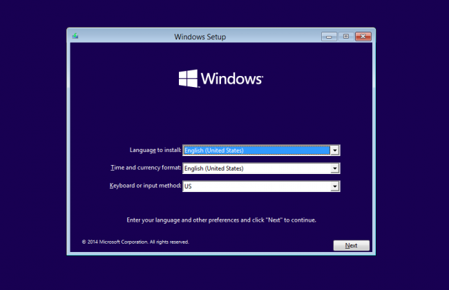 Ustawienia językowe w Windows 10 Technical Preview