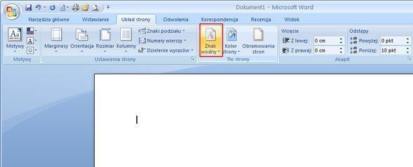 Dodawanie znaku wodnego w Wordzie