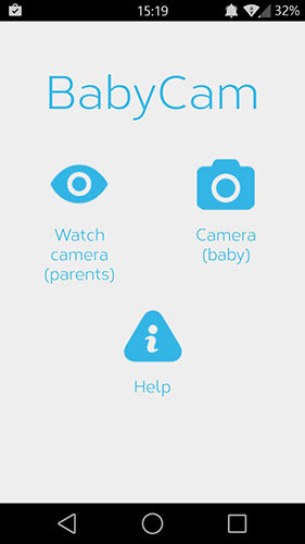 BabyCam - główny ekran