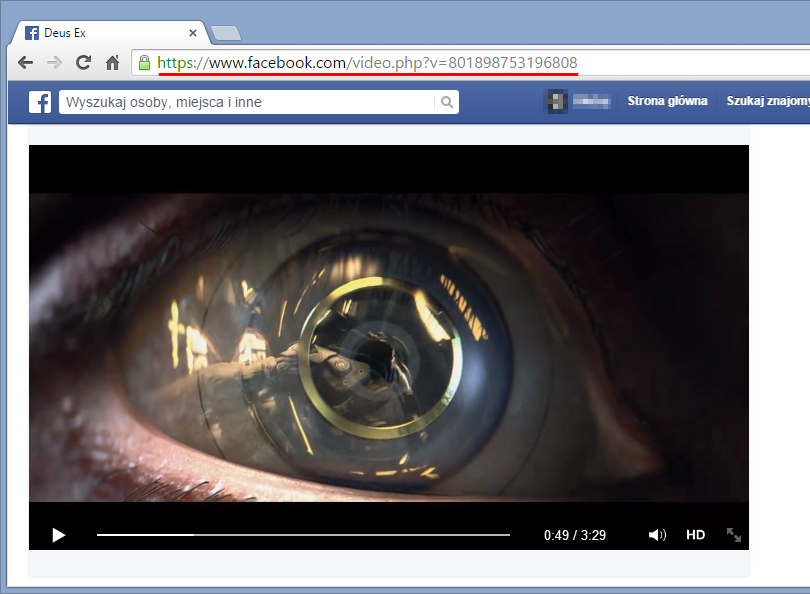 Film na Facebooku - zwracamy uwagę na adres