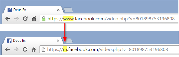Facebook - podmiana adresu na wersję mobilną