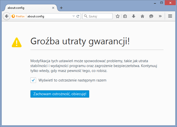 Firefox - about:config