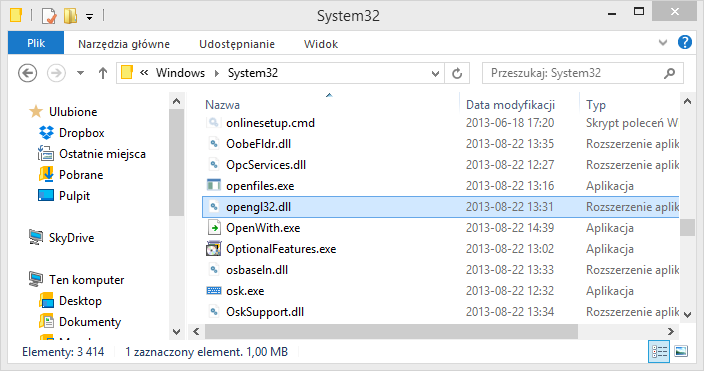 Oryginalny plik opengl32.dll