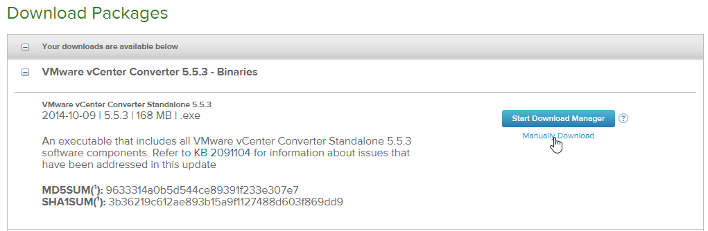 Pobieranie VMware vCenter Converter