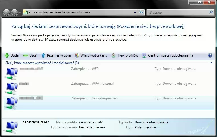 Zarządzanie sieciami bezprzewodowymi w Windowsie