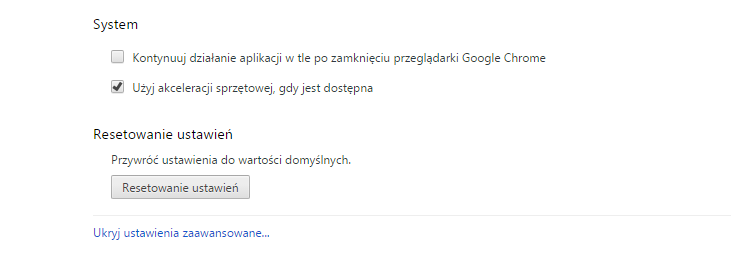 Chrome - akceleracja sprzętowa