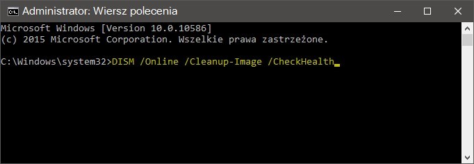 DISM z opcją CheckHealth