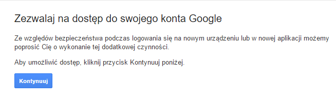 Odblokowanie konta Google