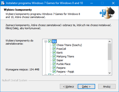 Wybór gier do instalacji
