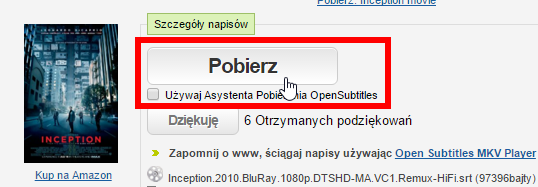 Pobieranie napisów z OpenSubtitles