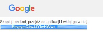 Kod autoryzacyjny Google do Kalendarza Google
