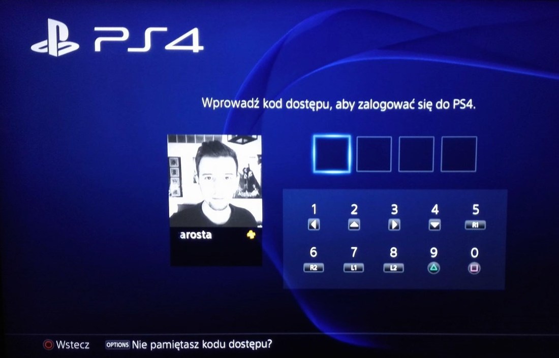 PS4 - blokada dostępu na hasło