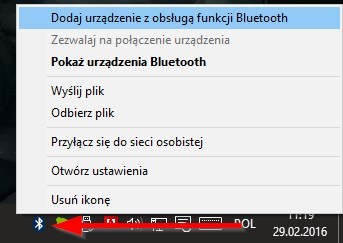 Dodawanie urządzenia Bluetooth